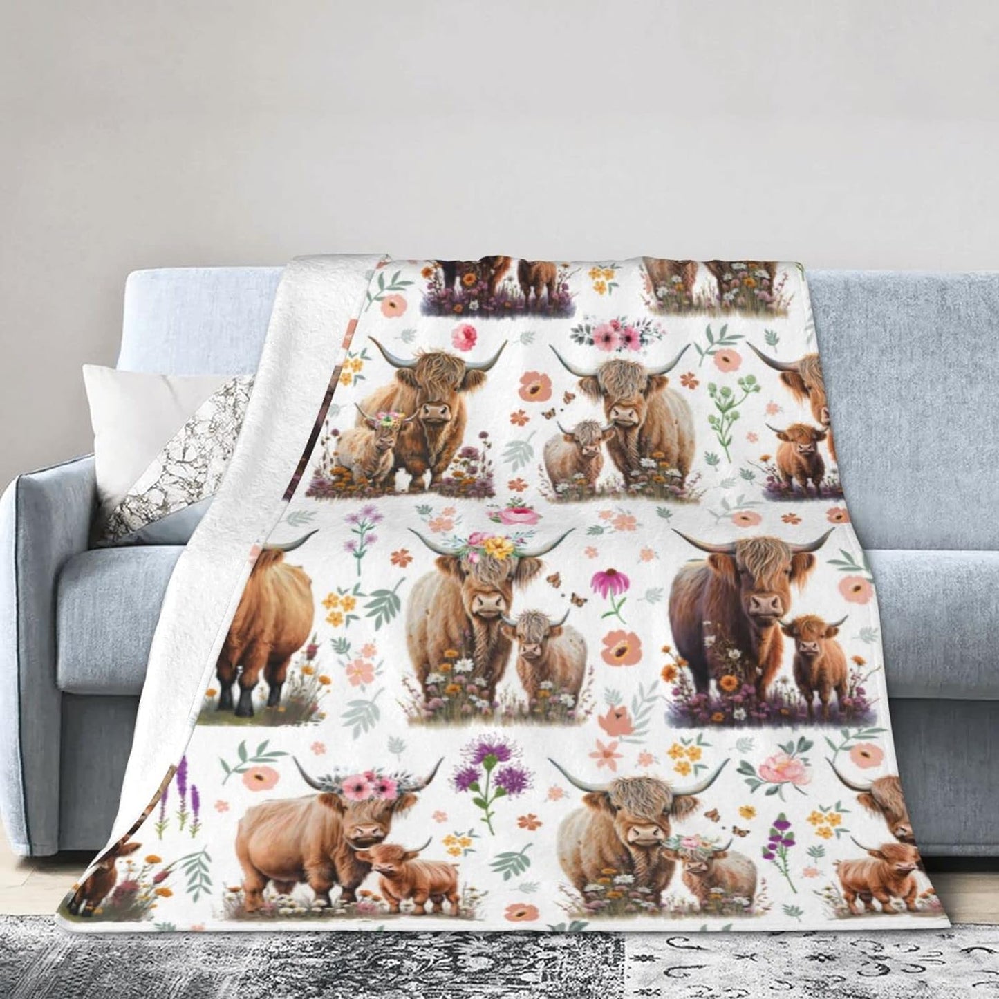 Highland Cow Lover Highland Cow Blanket 0624