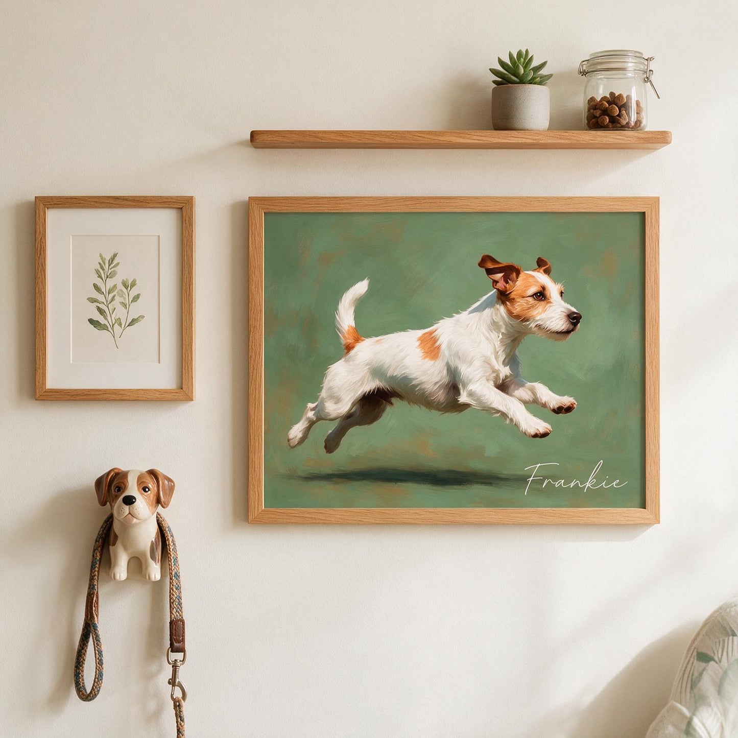 Personalized Zoomies Dog Poster - Custom Running Pet Portrait Wall Art Gift for Dog Lovers