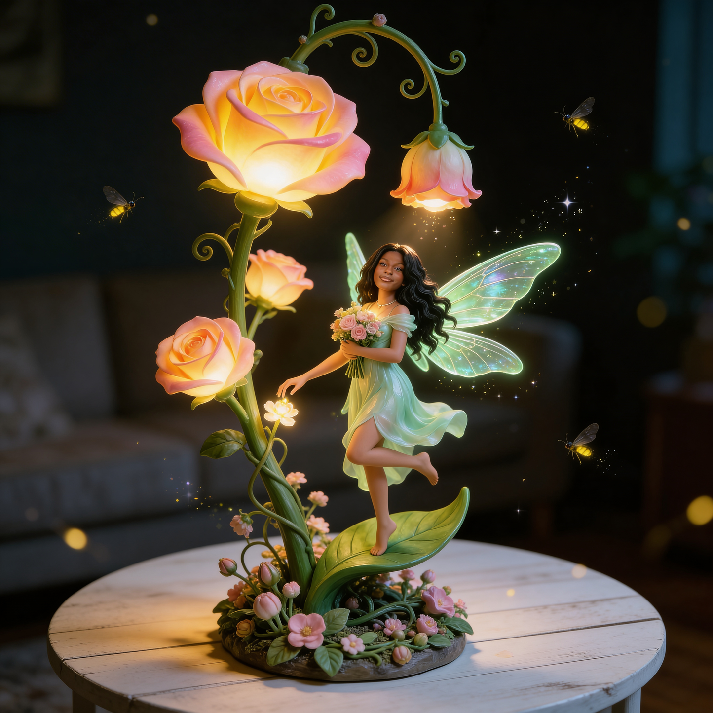 Selbstliebe Geschenk, Geschenk für Frauen - Personalisierte Blumenliebhaber Acryl LED Nachtlicht