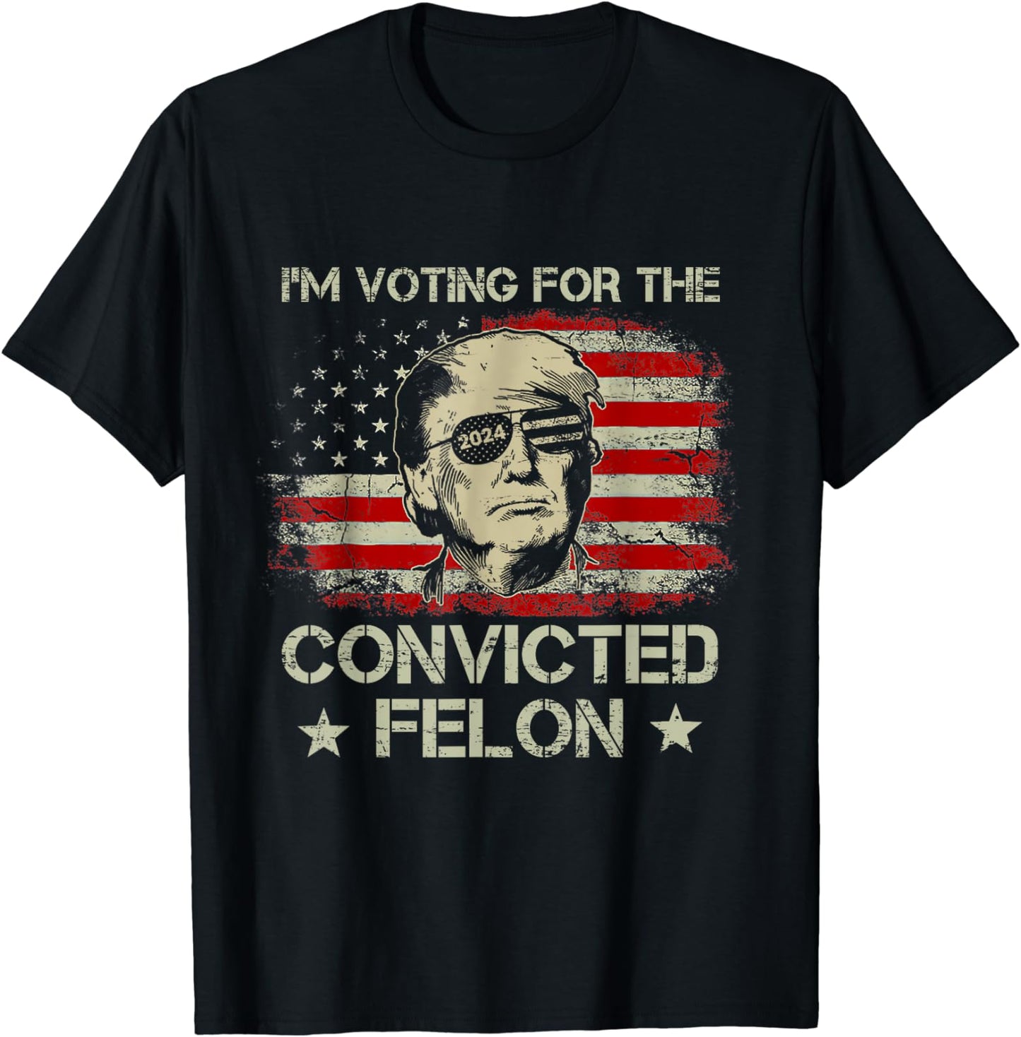„Ich wähle verurteilten Straftäter 2024“-T-Shirt, Trump-2024-Shirt für verurteilte Straftäter, Vintage-Trump-Shirt & Hoodie