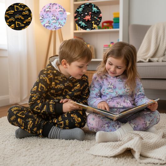 Construction Truck - Personalized Kid Kid Hoodie & Kid Jogger Sweatpants