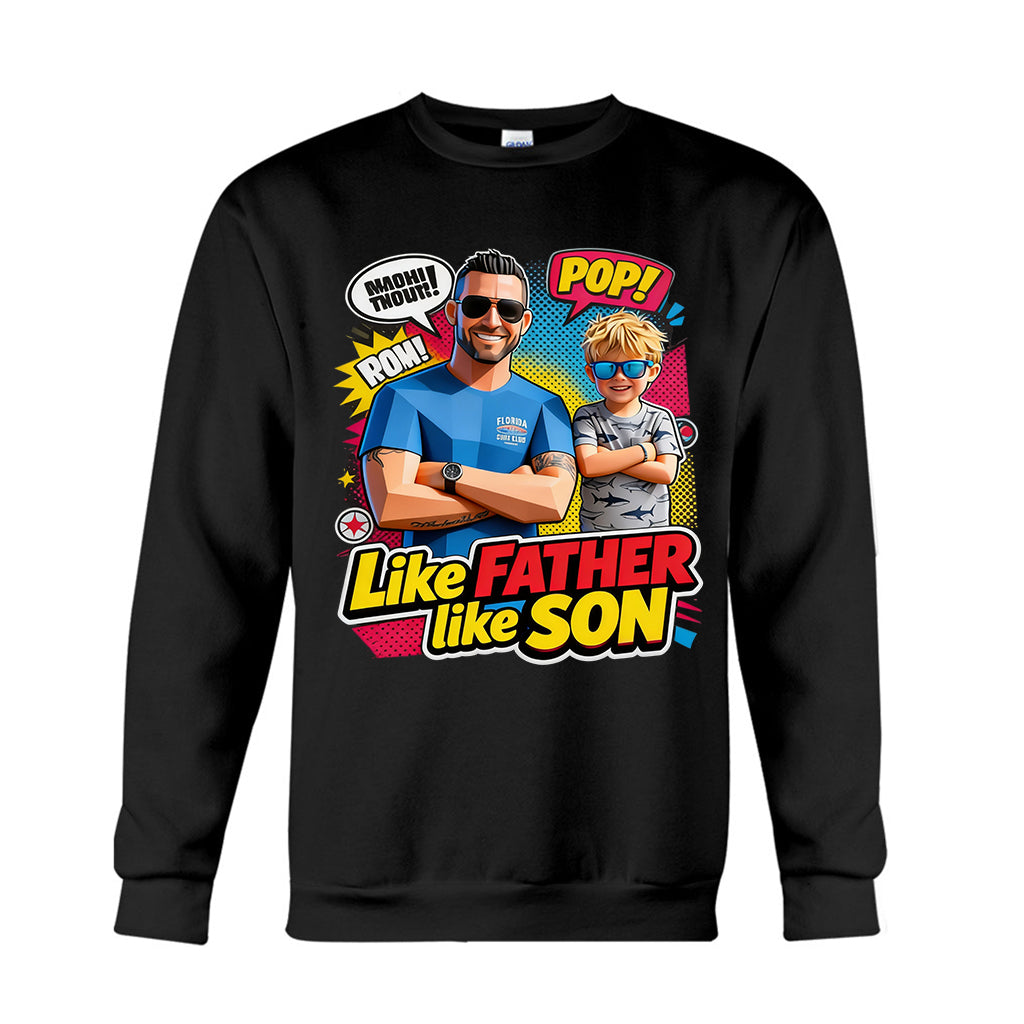 Popart Stil Geschenk - Personalisierte Vater T-Shirt und Hoodie