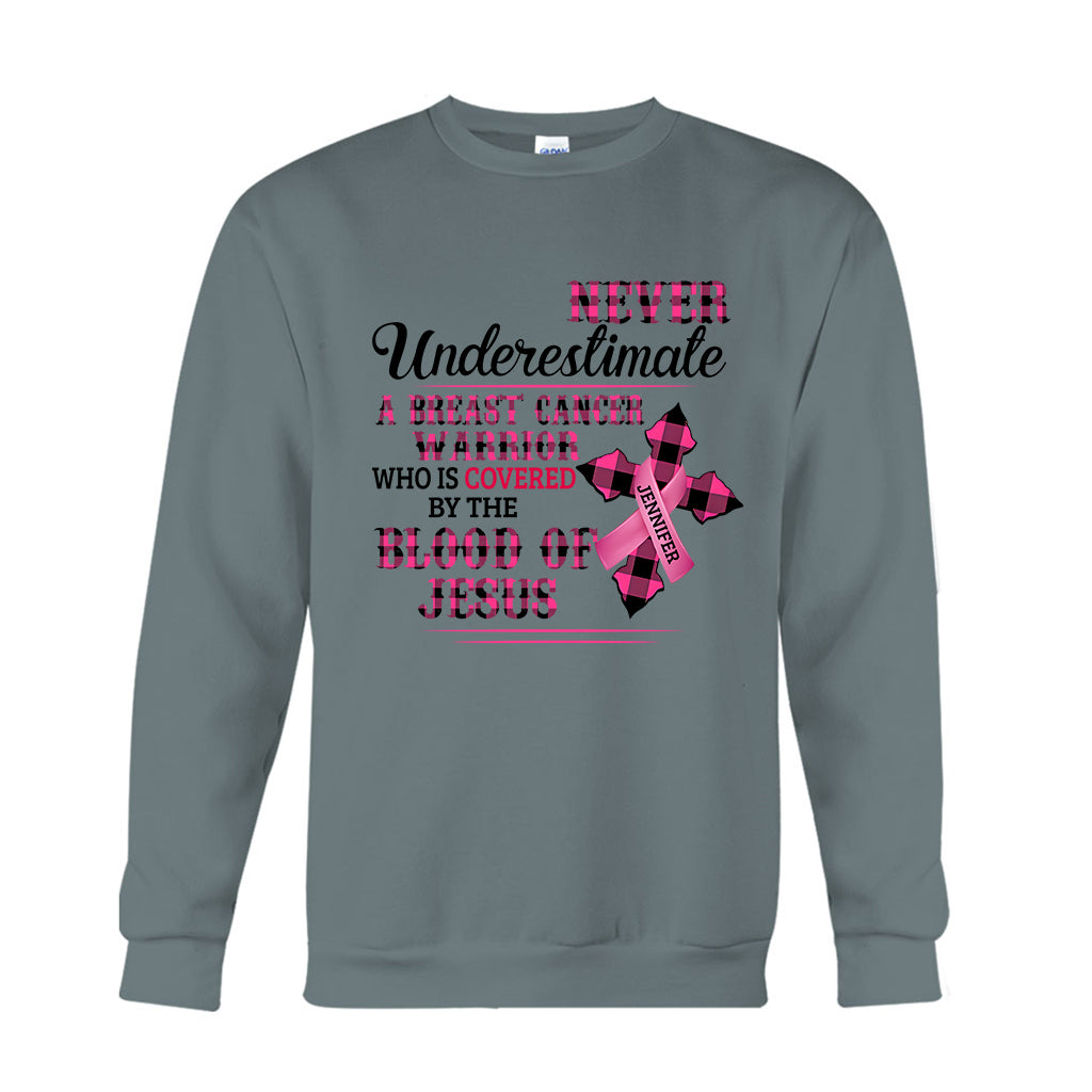 Christian Faith Pink Ribbon - Personalized Breast Cancer Awareness T-shirt And Hoodie