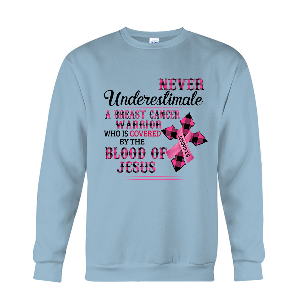 Christian Faith Pink Ribbon - Personalized Breast Cancer Awareness T-shirt And Hoodie