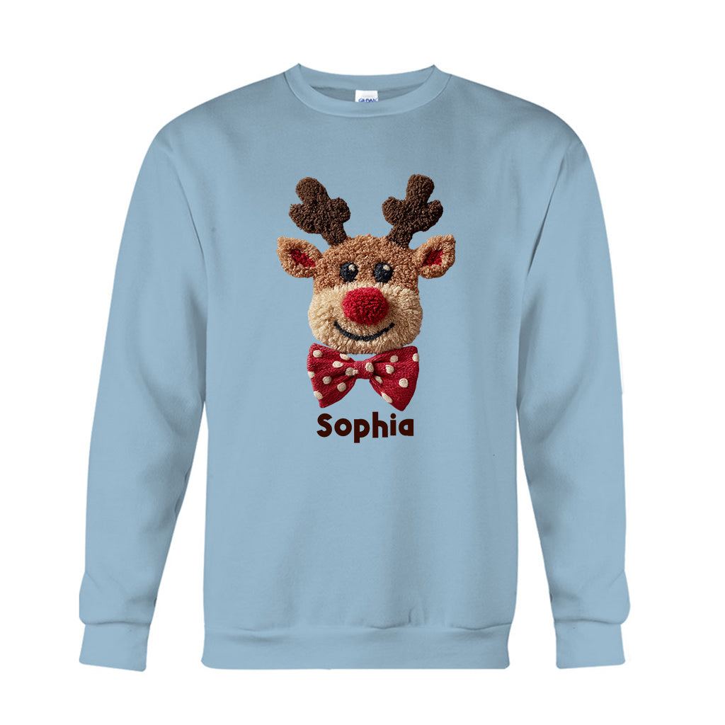 Reindeer Sweatshirt - Personalized Kid T-shirt And Hoodie