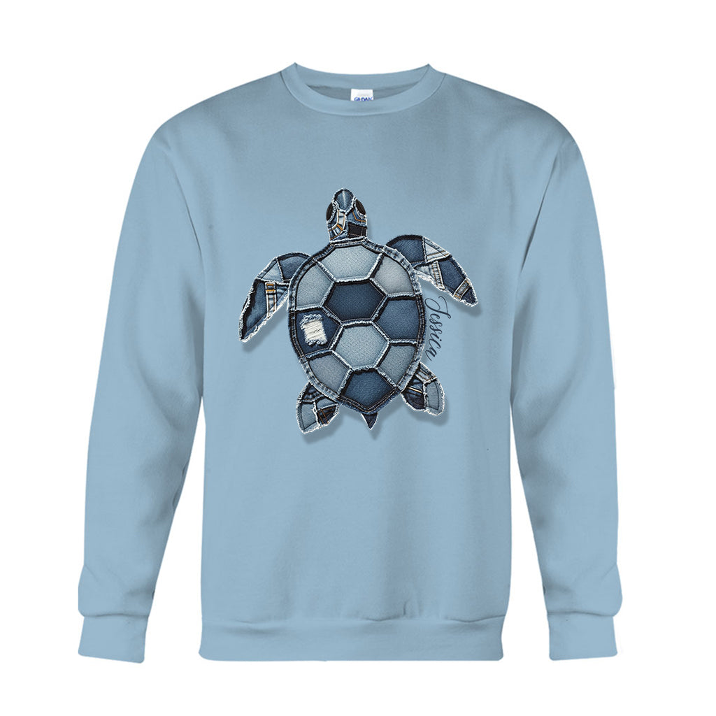 Blue Turtle - Personalized Turtle T-shirt And Hoodie