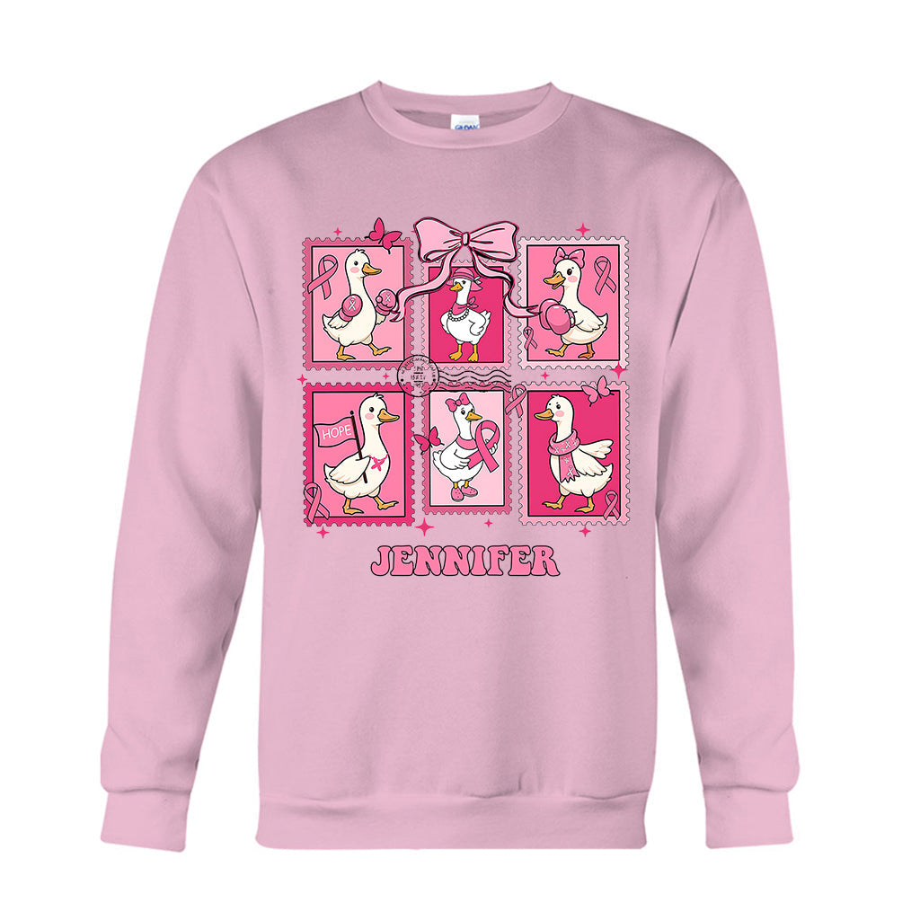 In October We Wear Pink - Personalized Breast Cancer Awareness T-shirt And Hoodie