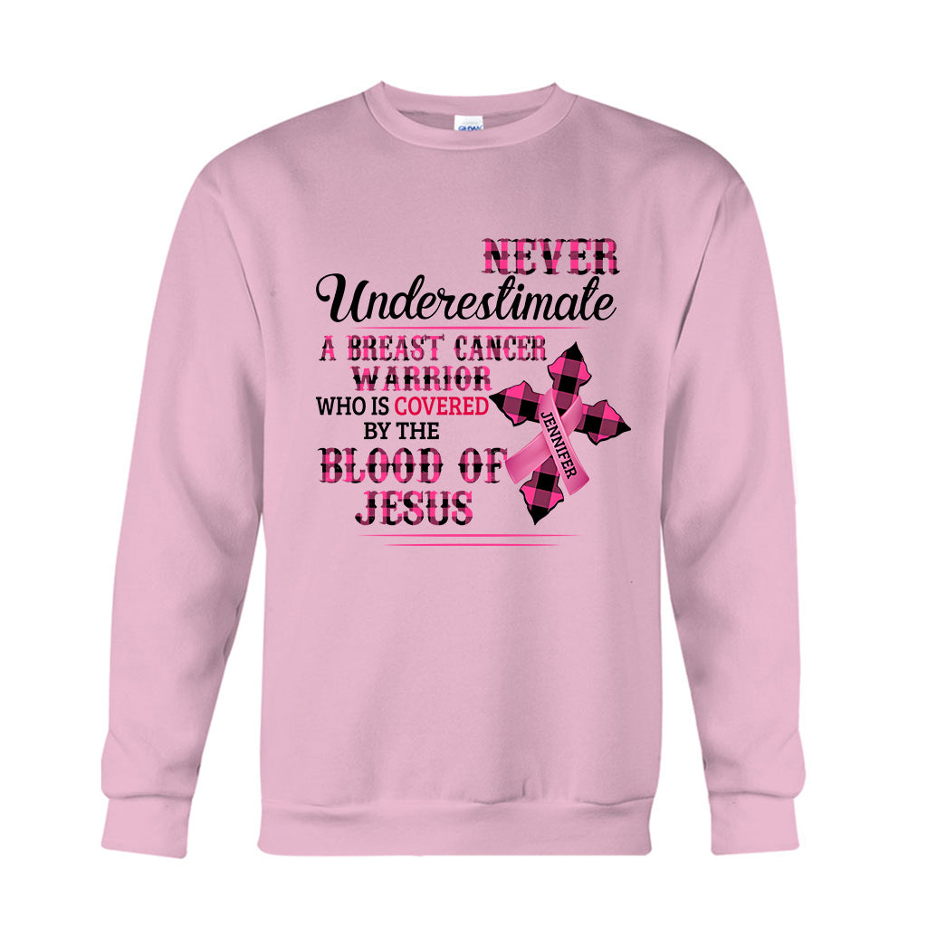 Christian Faith Pink Ribbon - Personalized Breast Cancer Awareness T-shirt And Hoodie