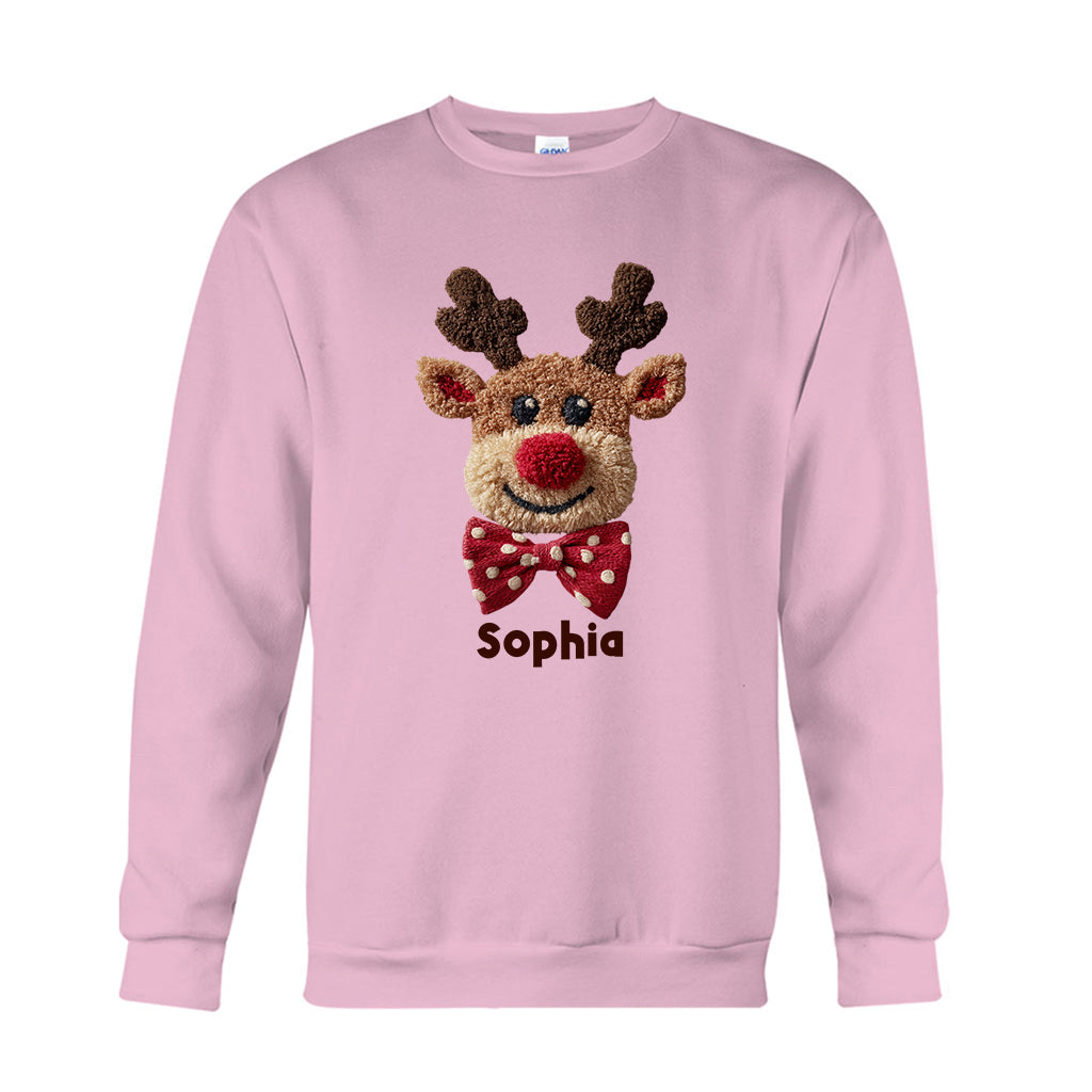 Reindeer Sweatshirt - Personalized Kid T-shirt And Hoodie
