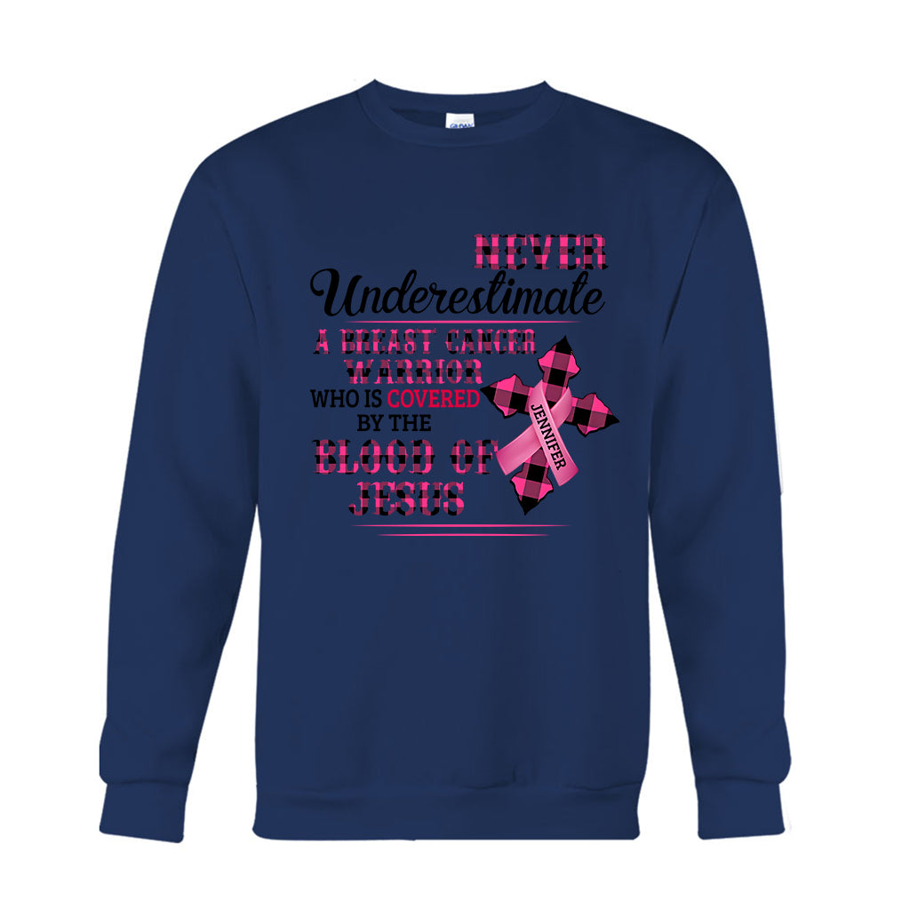 Christian Faith Pink Ribbon - Personalized Breast Cancer Awareness T-shirt And Hoodie