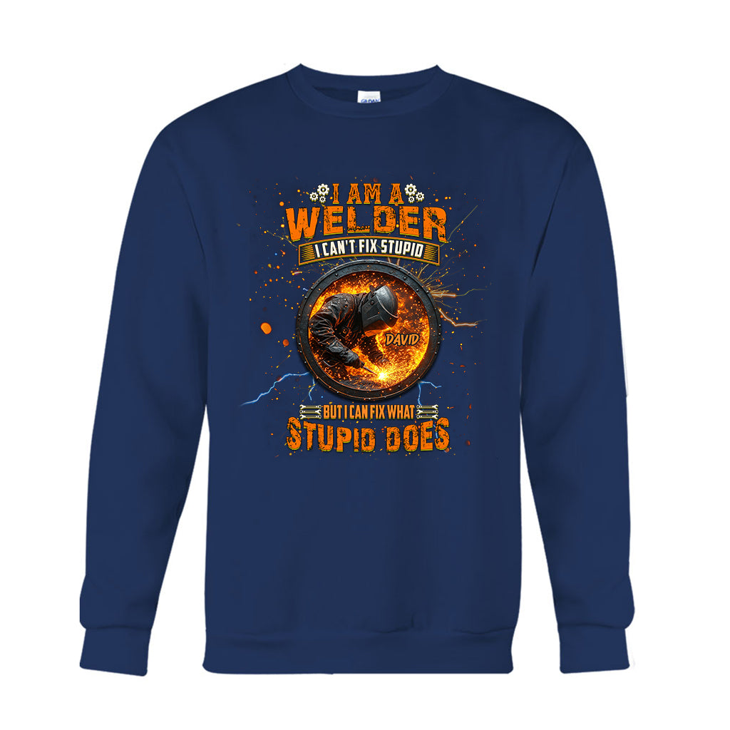 Gift For Welder Man - Personalized Welder T-shirt And Hoodie