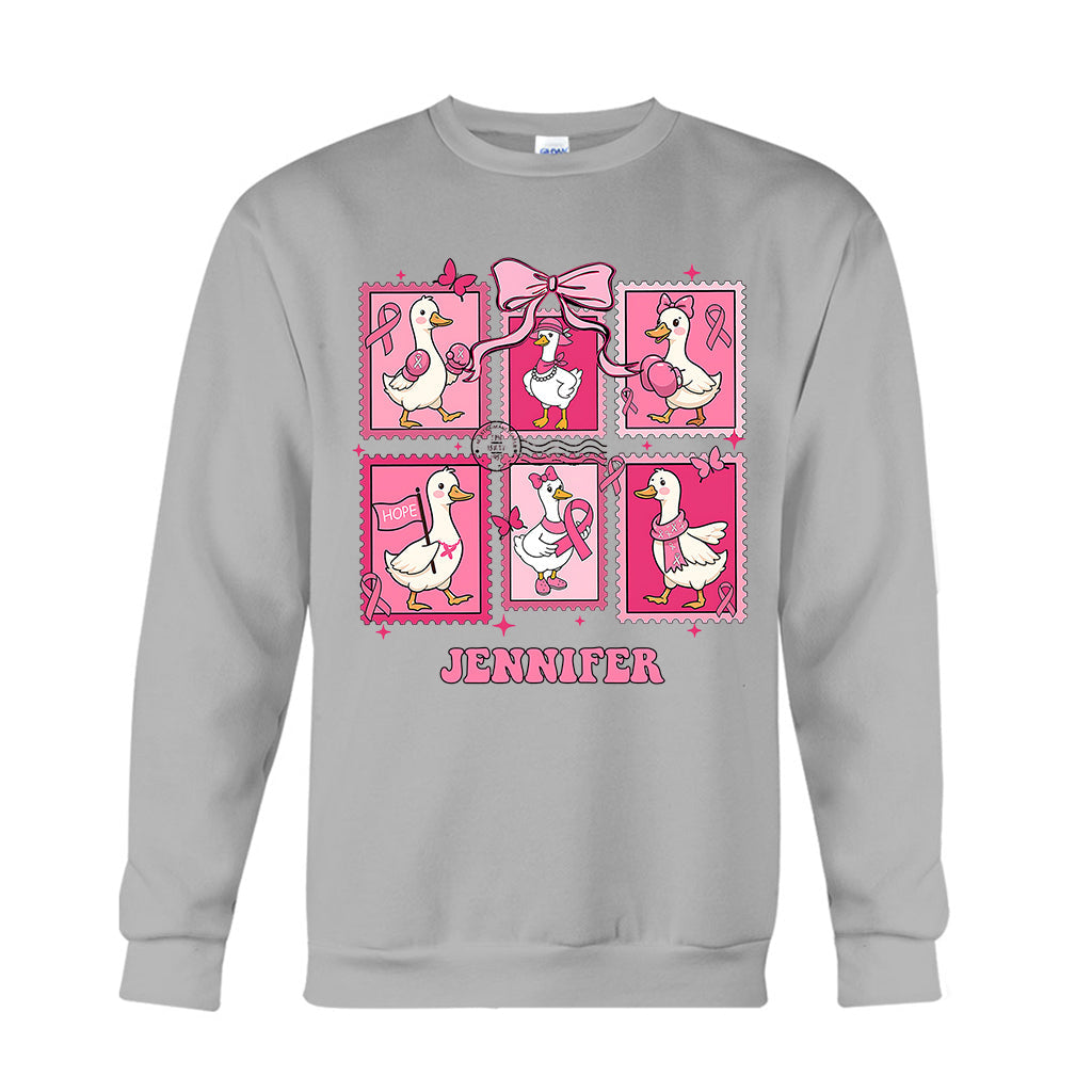 In October We Wear Pink - Personalized Breast Cancer Awareness T-shirt And Hoodie