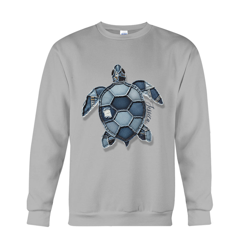 Blue Turtle - Personalized Turtle T-shirt And Hoodie
