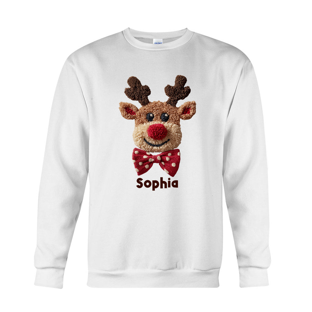 Reindeer Sweatshirt - Personalized Kid T-shirt And Hoodie