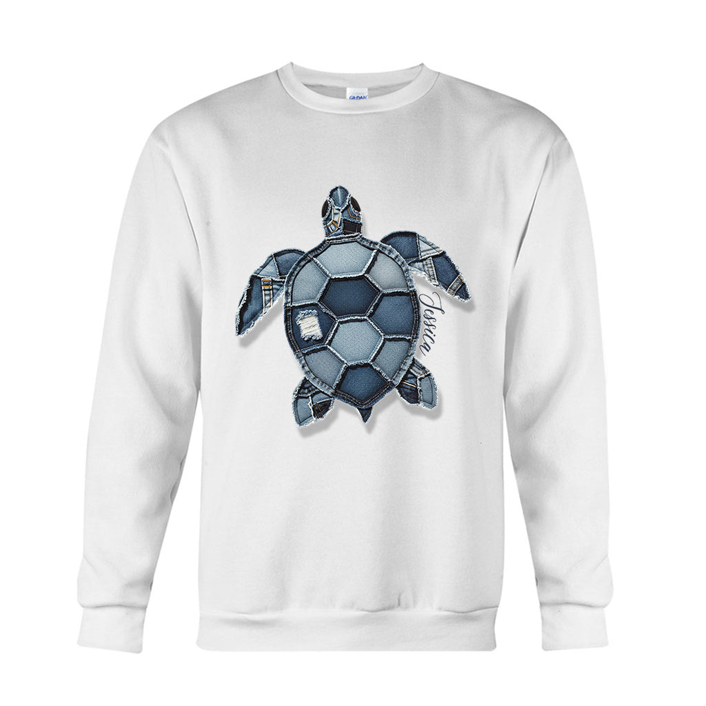 Blue Turtle - Personalized Turtle T-shirt And Hoodie