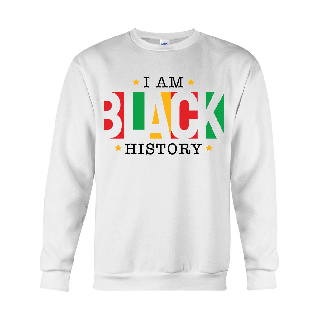 Je suis l'histoire des Noirs - T-shirt et sweat à capuche personnalisés pour Afro-Américains