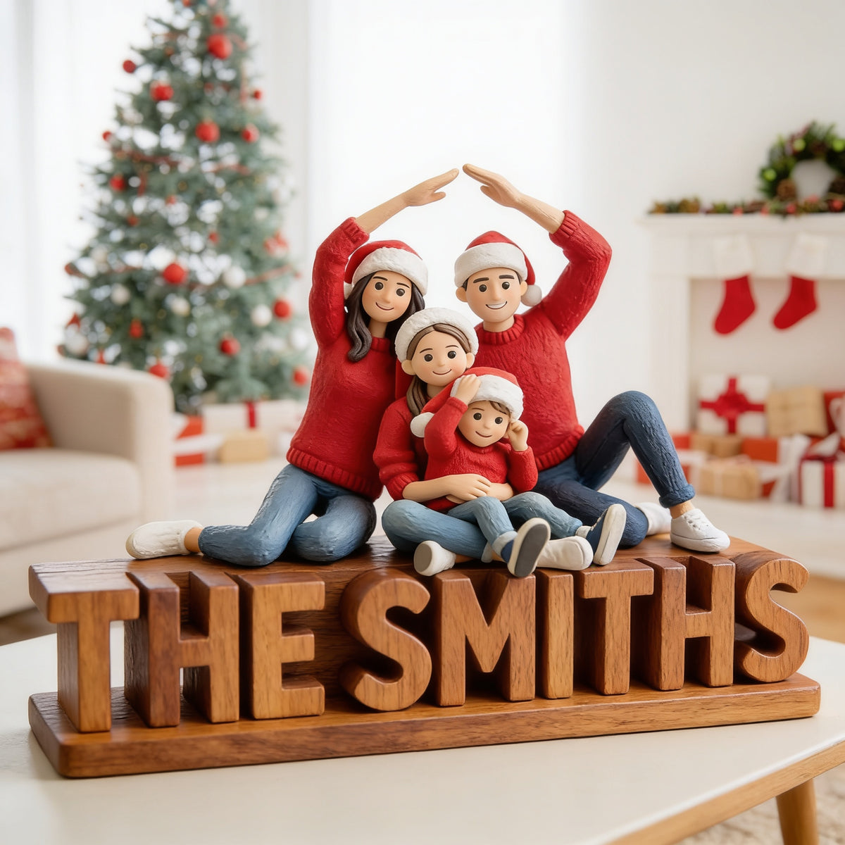 Personalized Custom Photo Christmas Family Custom Shaped Acrylic Plaque Christmas Gift