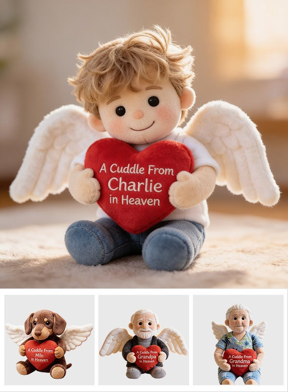 Personalized Little Boy Memorial Shaped Pillow Sympathy Gift For Loss Of Loved Ones