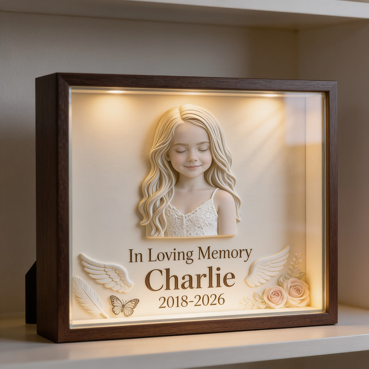 Personalized In Loving Memory Little Girl Memorial Acrylic Plaque