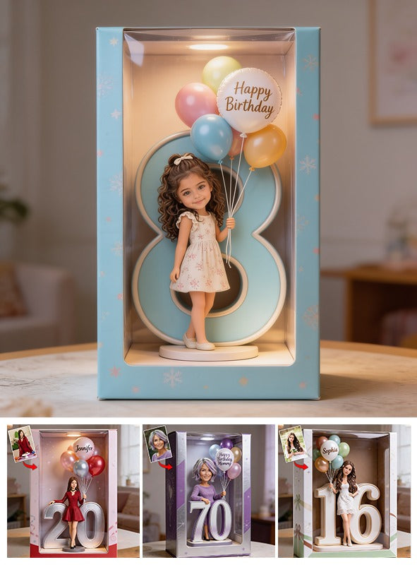 Personalized 8th Birthday Latina Little Girl Acrylic Display Box Gift for Daughter Granddaughter Niece