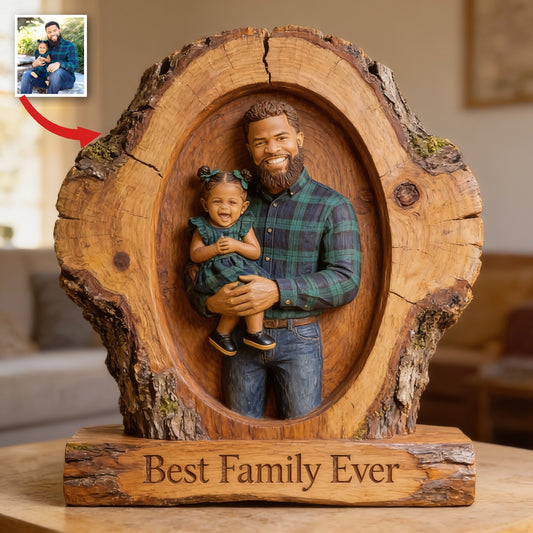 Plaque Acrylique Personnalisée pour Papa Célibataire - Cadeau Familial