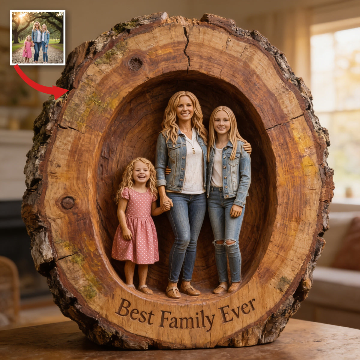 Personalized Single Mom Family Custom Shaped Acrylic Plaque Home Decor Gift