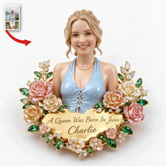 Personalisierte 21. Geburtstagsfrau 3D-Relief-Emaille-Anstecknadel Königin Geburtstagsgeschenk