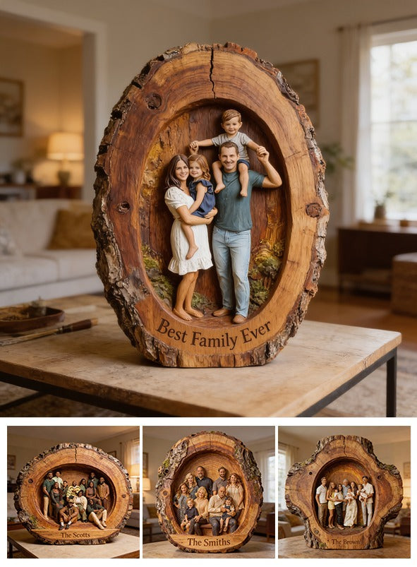 Personalized Family Of Four Custom Shaped Acrylic Plaque Best Family Ever Home Decor Gift