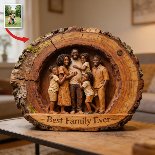 Plaque en acrylique personnalisée pour famille de cinq, meilleur souvenir familial