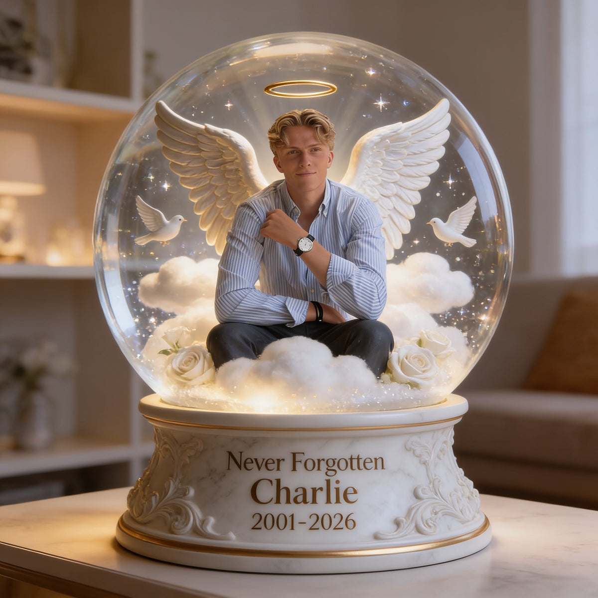 Personalisierte Gedenk-Man Form Acrylplakette Trauergeschenk