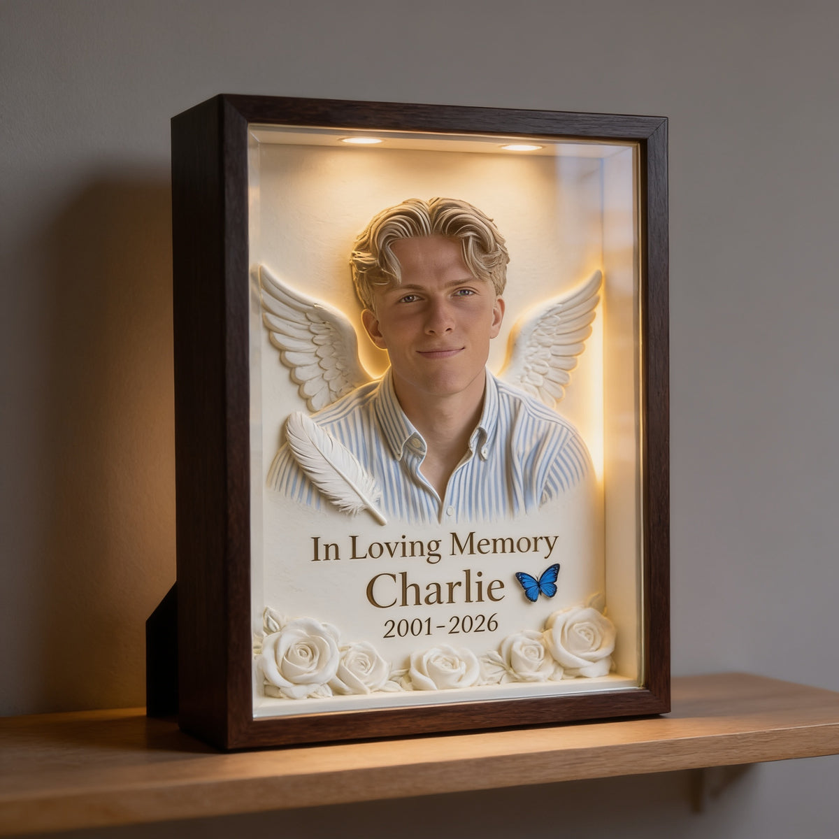 Personalisierte Gedenktafel Man in Form von Acryl