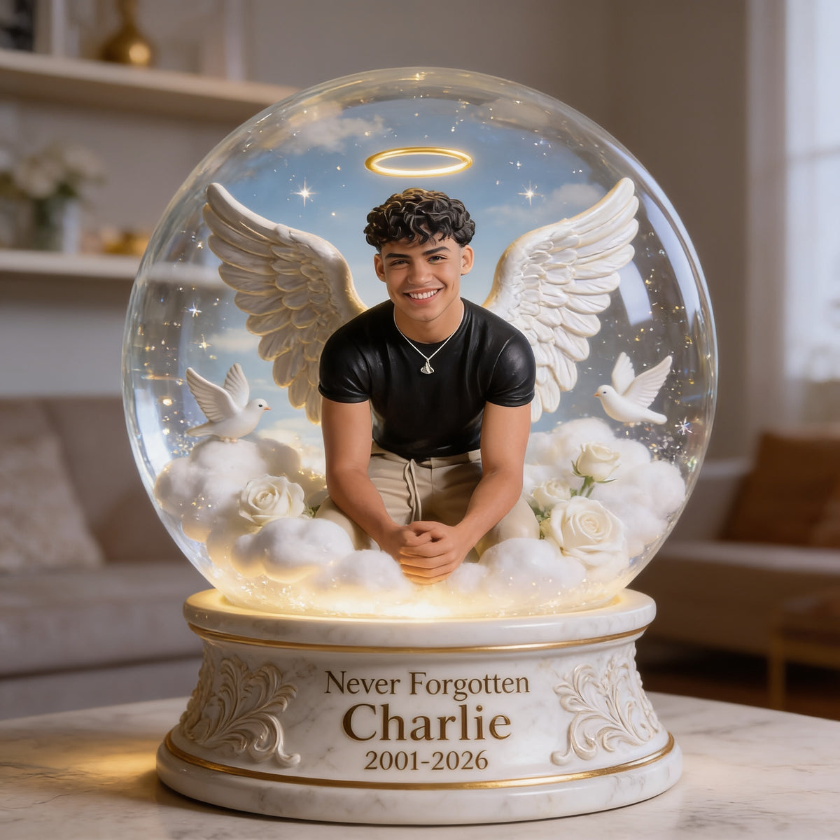 Personalized Memorial Latino Man Custom Shaped Acrylic Plaque Sympathy Gift