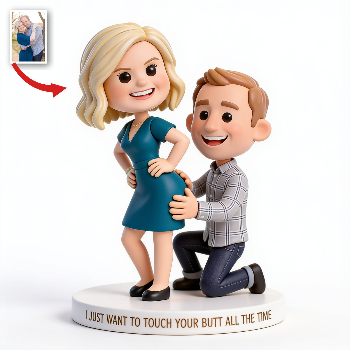 Personalized Custom Photo Middle-Aged Couple Funny Acrylic Plaque Husband Wife Gift