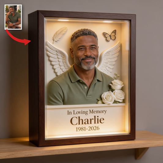 Plaque Acrylique Personnalisée en Mémoire d'un Homme Noir d'Âge Moyen, Souvenir de Papa et Mari