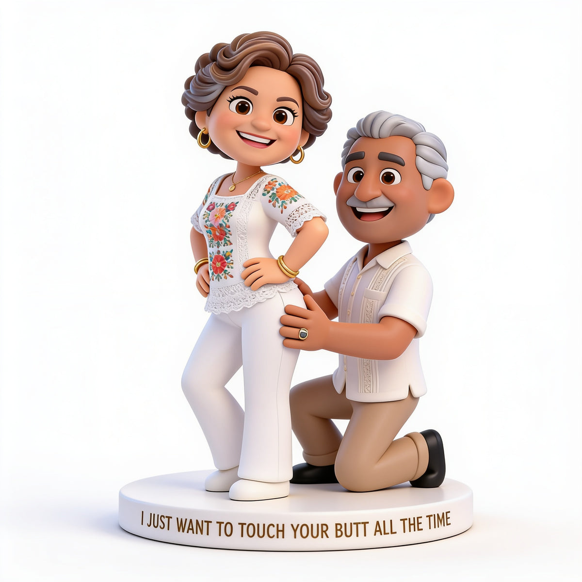 Personalized Custom Photo Older Latino Couple Funny Acrylic Plaque Couple Gift