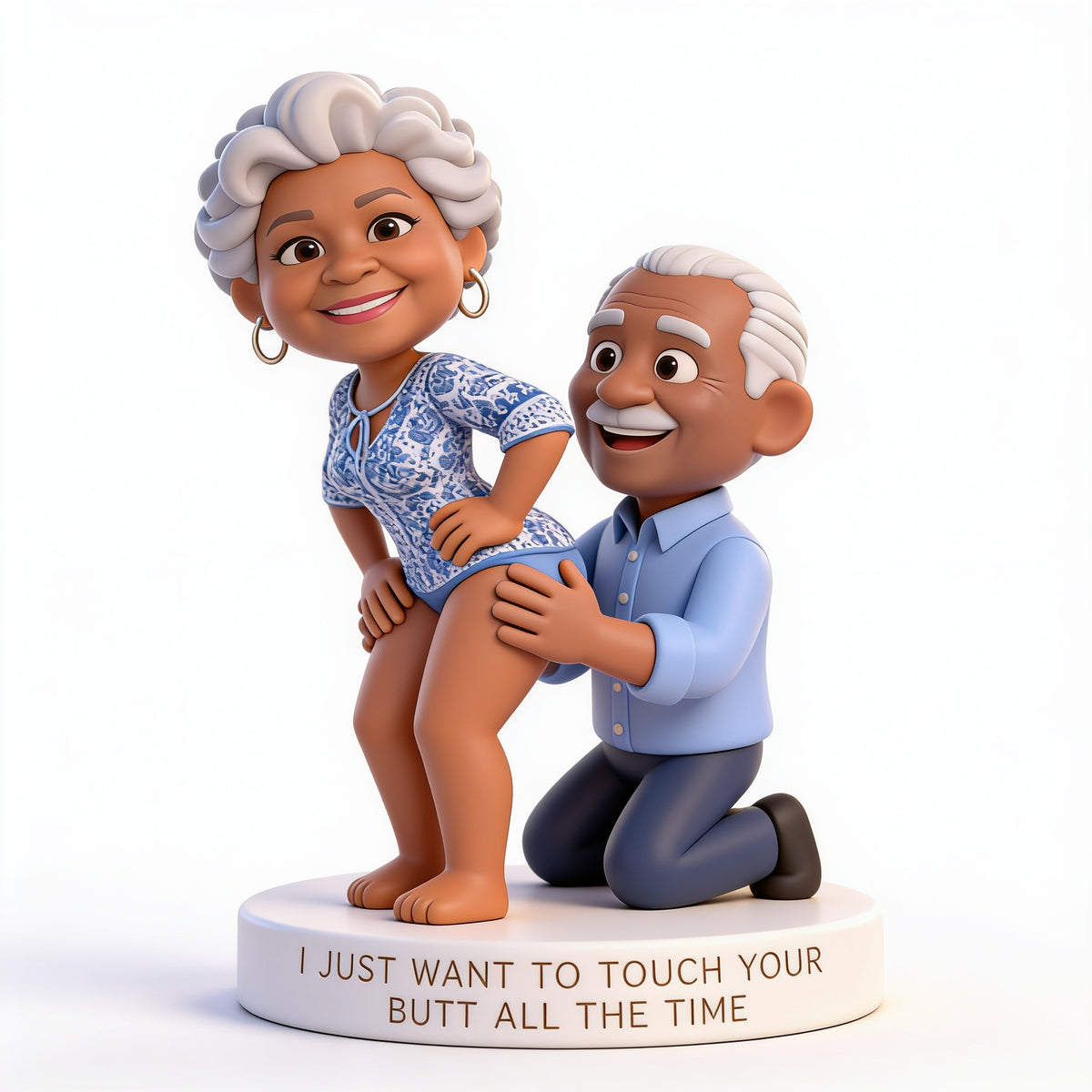 Personalized Custom Photo Older Black Couple Funny Acrylic Plaque Couple Gift