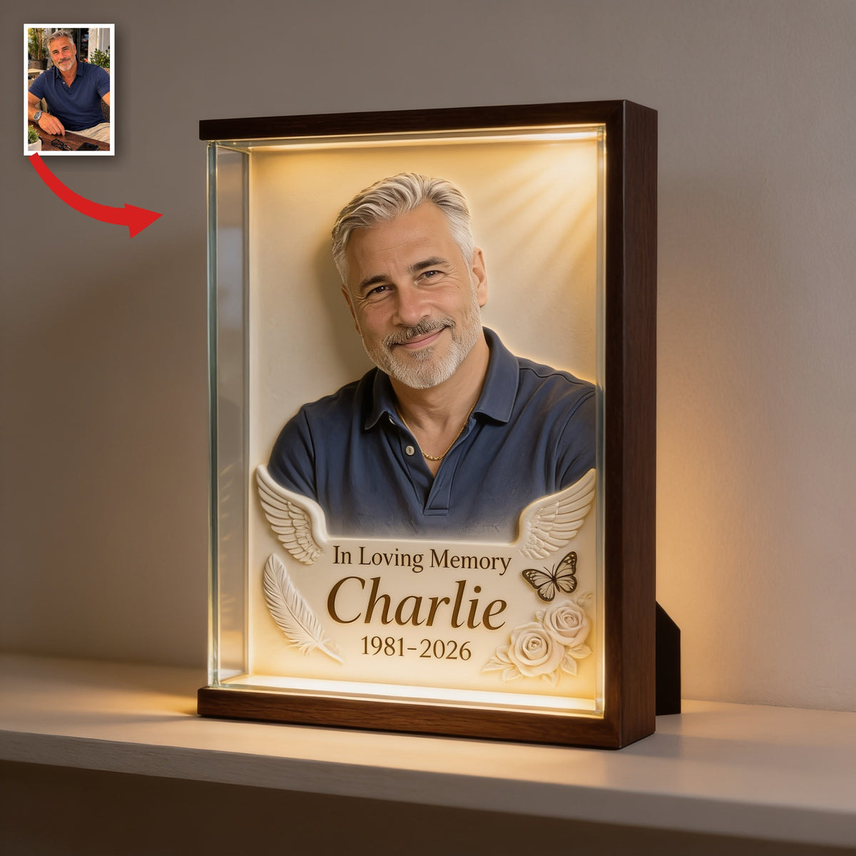 Personalisierte Gedenktafel für Väter und Ehemänner