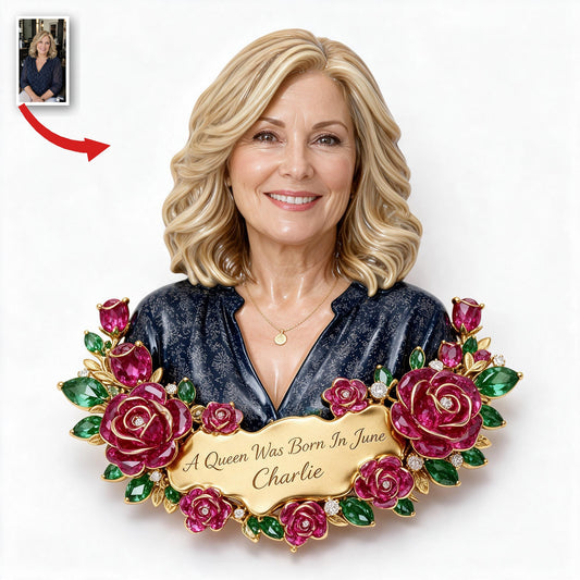 Personalisierte 50. Geburtstags 3D-Relief Emaille-Anstecknadel Geschenk für Frauen