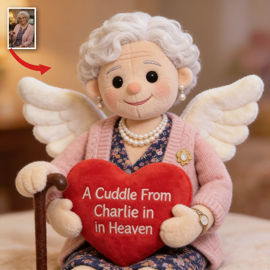 Coussin Mémorial Personnalisé Femme Noire Âgée - Cadeau de Souvenir