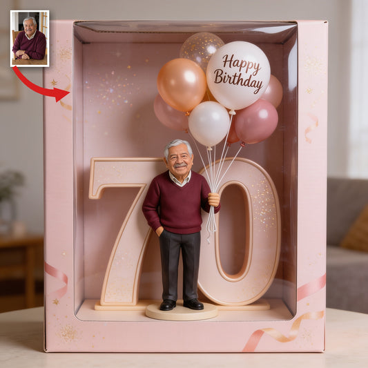 Personalisierte 70. Geburtstags Geschenkbox für Papa Opa