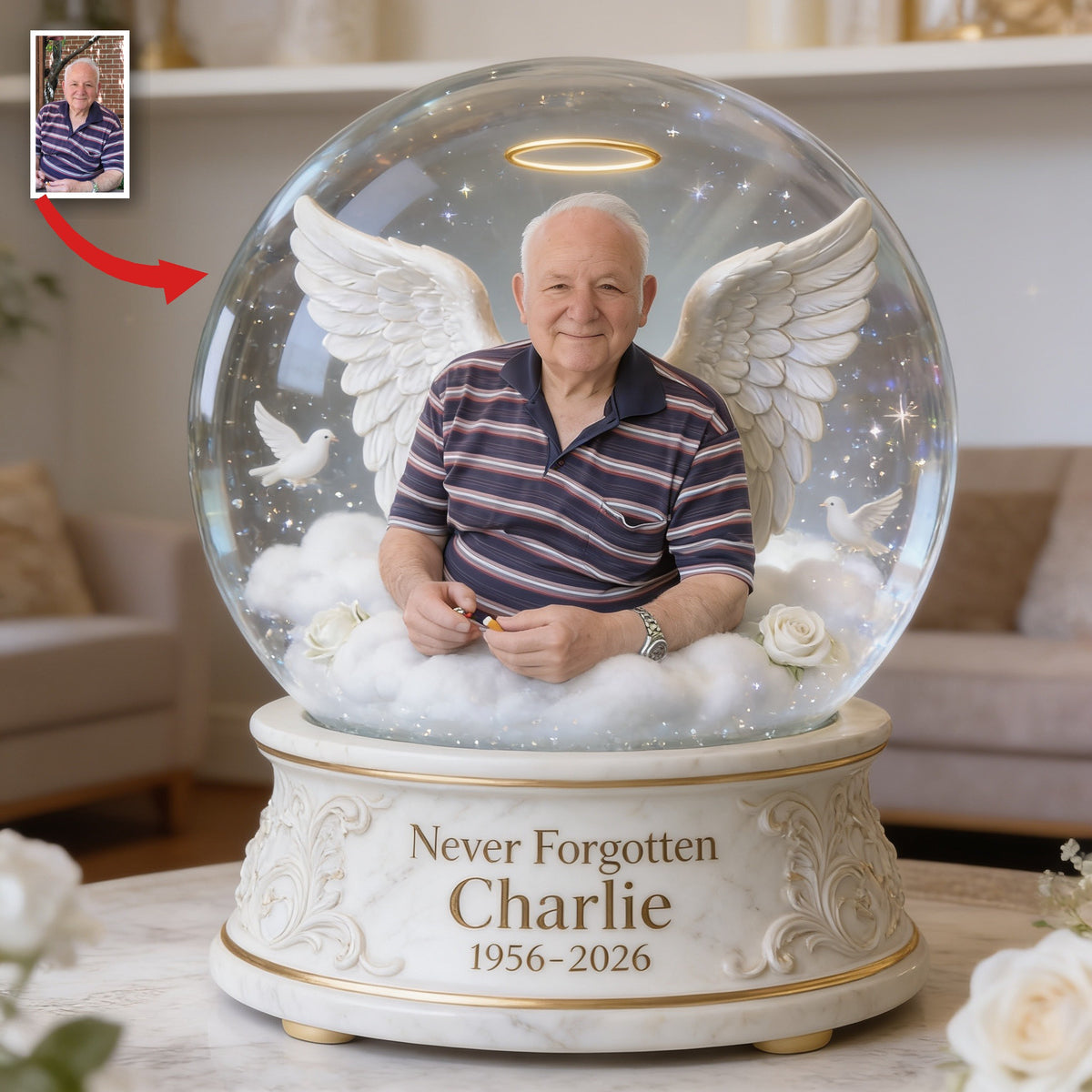 Personalized Memorial Older Man Grandfather Custom Acrylic Plaque Sympathy Gift