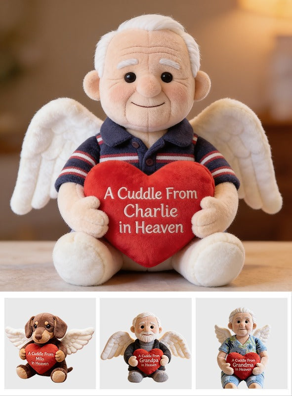 Personalized Older Man Grandpa Memorial Shaped Pillow Loss of Loved One Gift