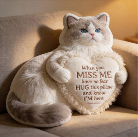 Personalisierte Ragdoll-Katzen-Gedenkherzkissen - Trauer Geschenk für Katzenliebhaber