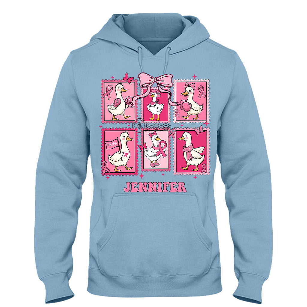 In October We Wear Pink - Personalized Breast Cancer Awareness T-shirt And Hoodie