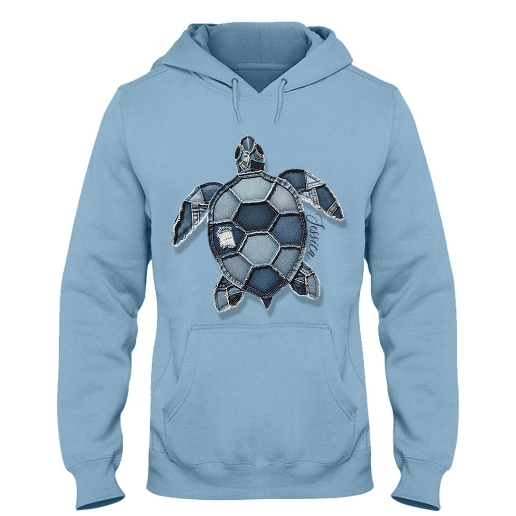 Blue Turtle - Personalized Turtle T-shirt And Hoodie