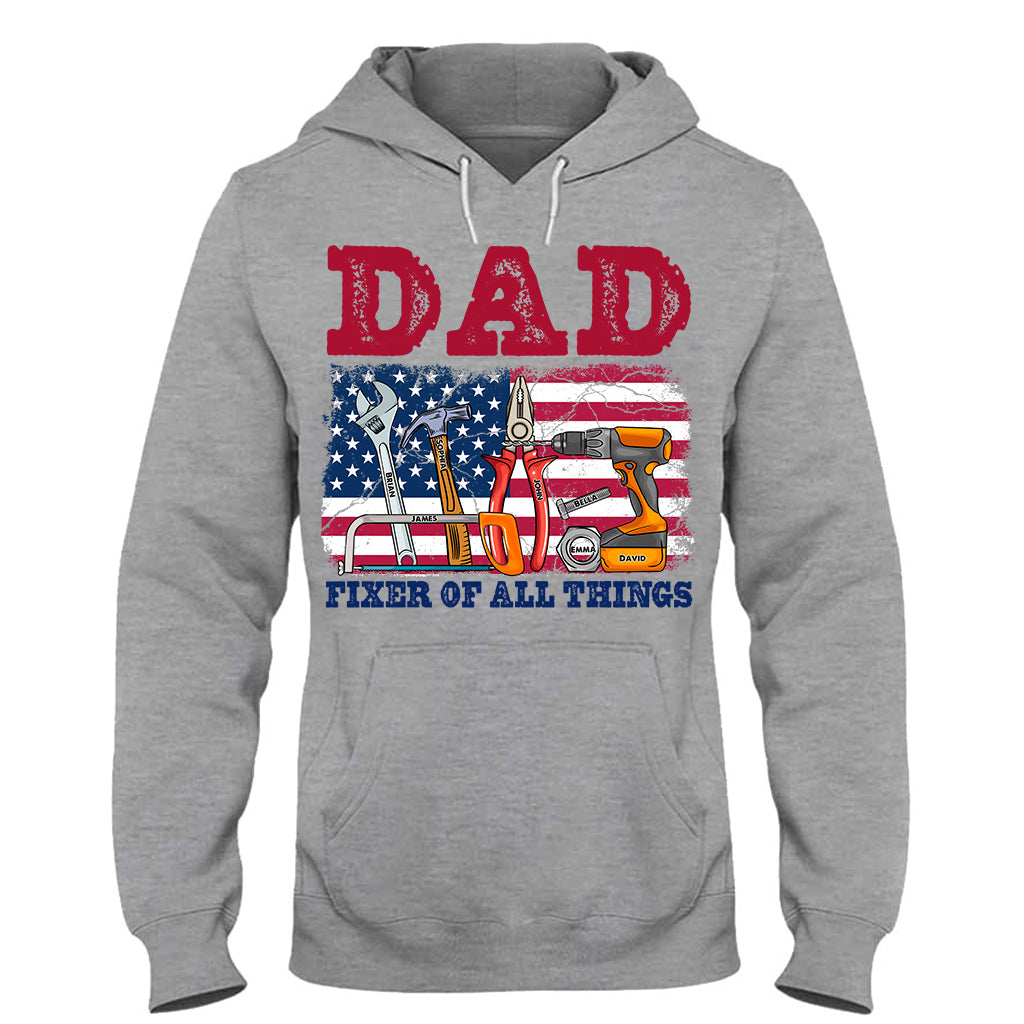 Dad Fixer Of All Things - Personalized Father T-shirt And Hoodie