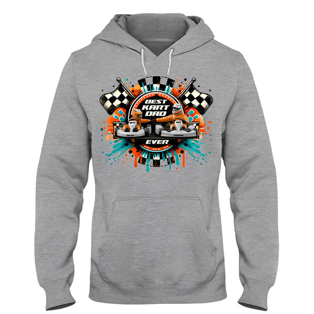Kart Racing Loving Dad & Kid - Personalized Father T-shirt And Hoodie