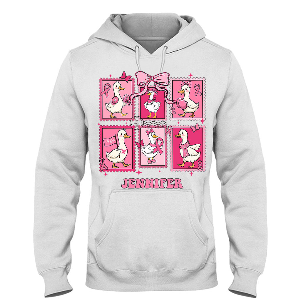 In October We Wear Pink - Personalized Breast Cancer Awareness T-shirt And Hoodie