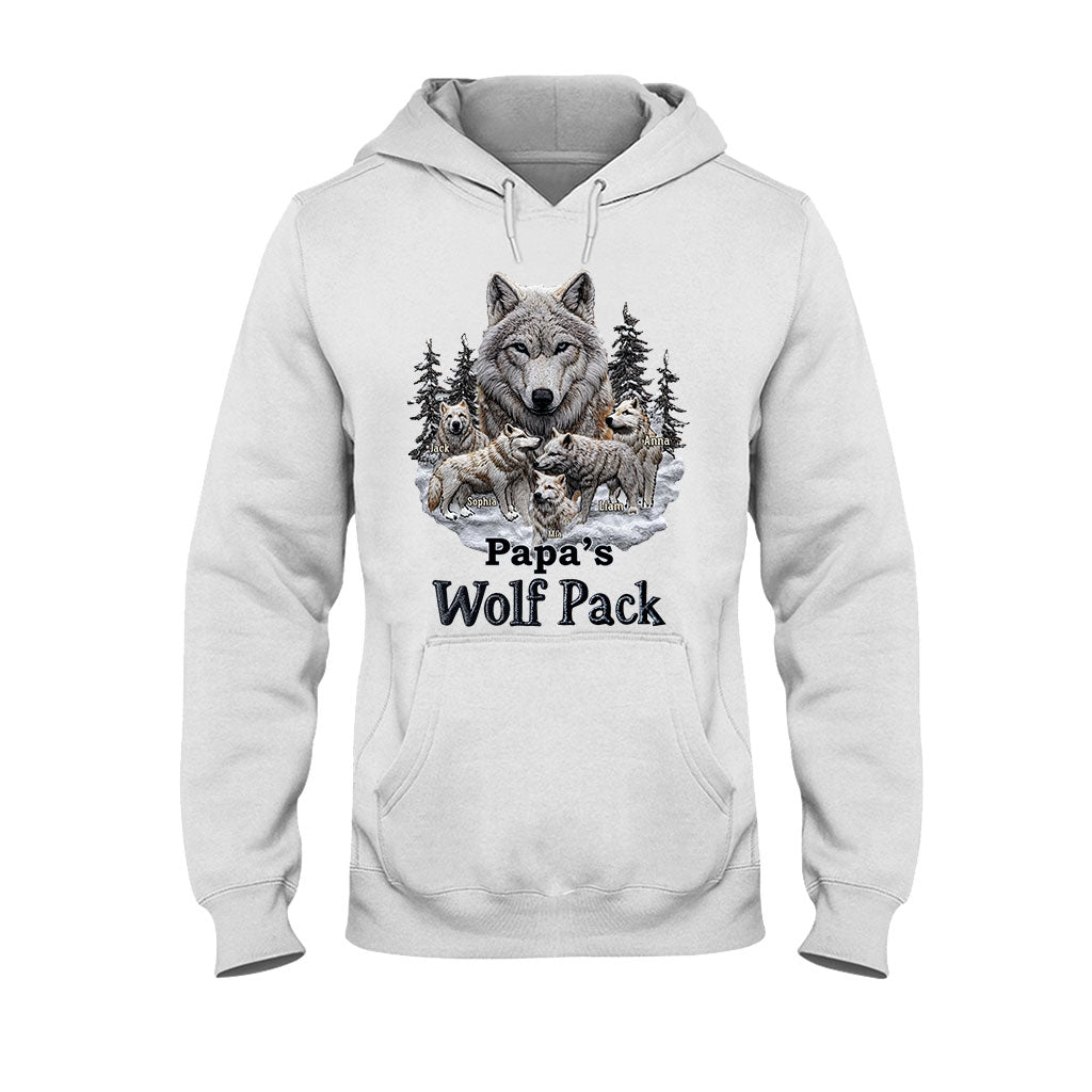 Papa's Wolf Pack - Personalized Father T-shirt And Hoodie