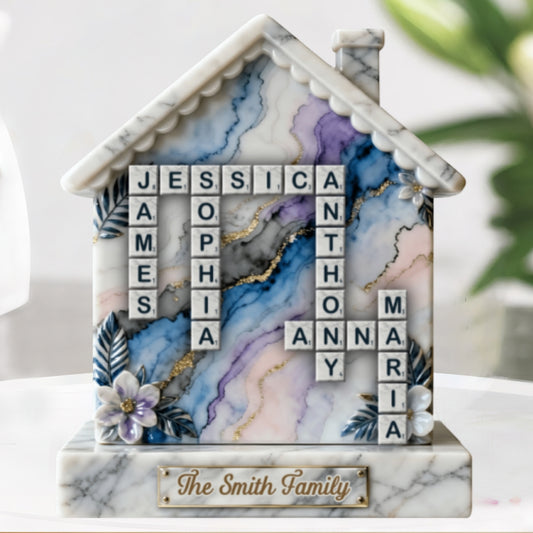 Merry Christmas - Personalized Family Custom Shaped Acrylic Plaque